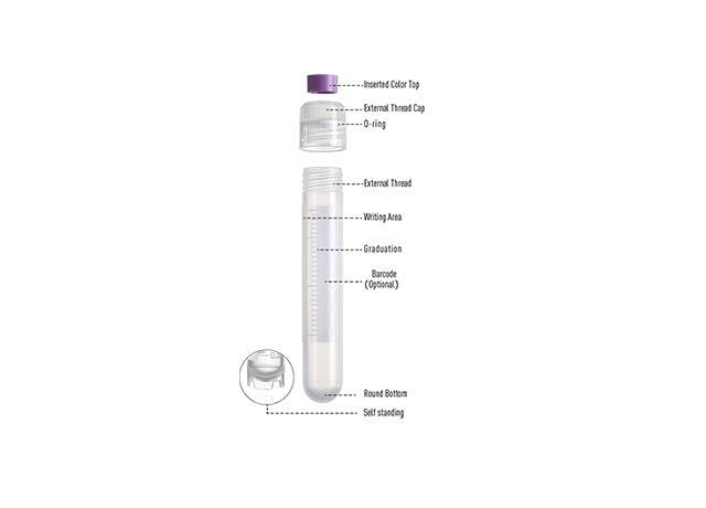 External Thread Cryotube REF102-1802