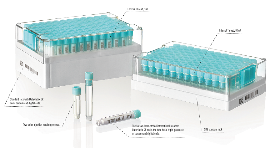 SBS Standard 2D Cryostorage Vial REF105-5001/105-2001